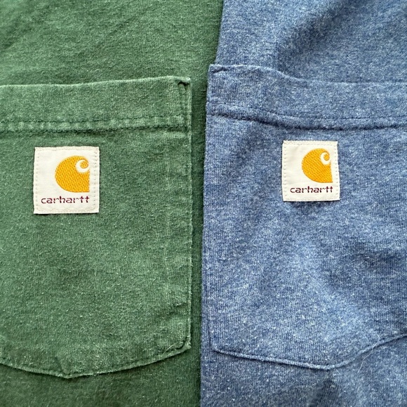 Carhartt K87 Pocket Tee Bundle | Size L | Blue + Green Workwear - Picture 3 of 9